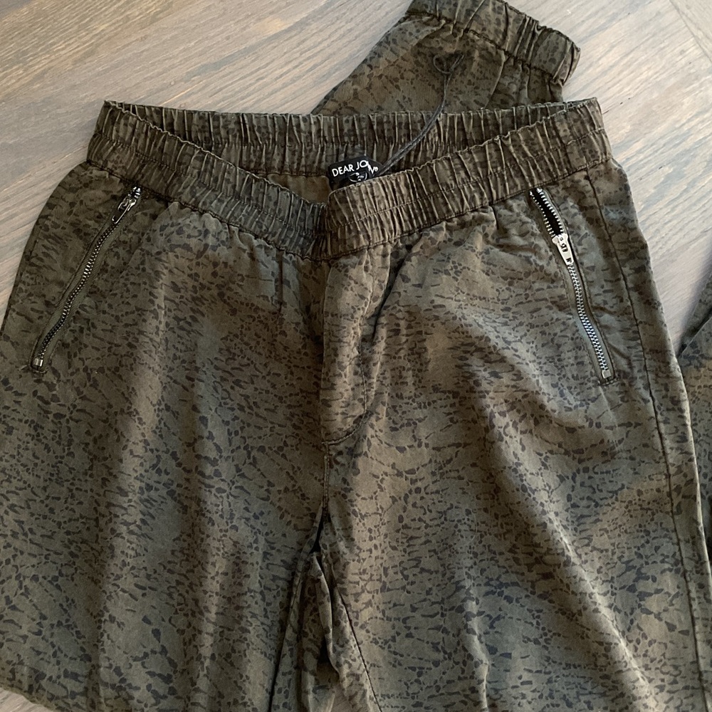 Dear John Dark Olive Patterned Joggers